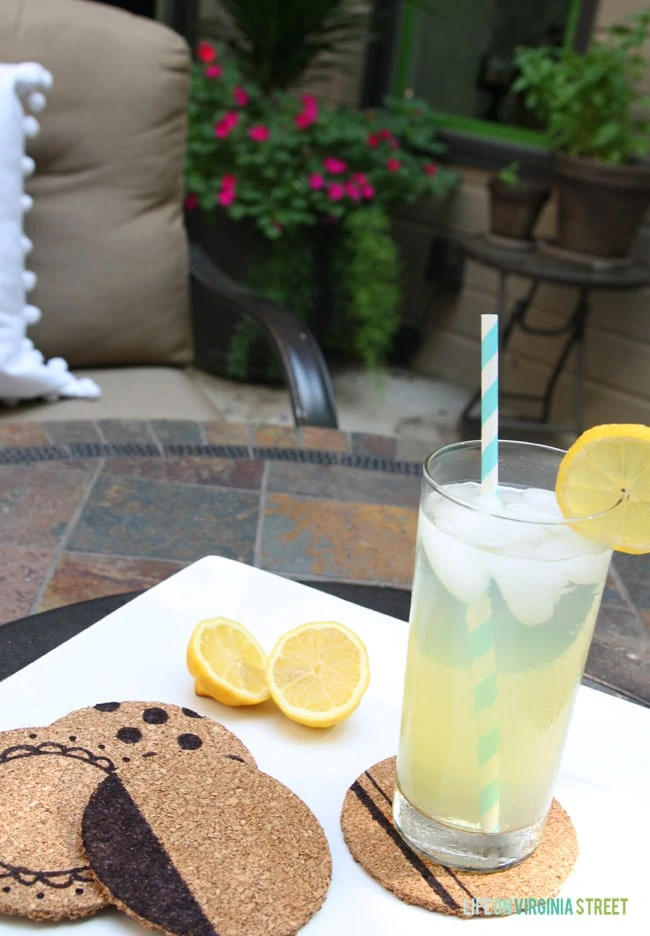 DIY Cork Coasters - Great for Outdoor Use! - via Life On Virginia Street