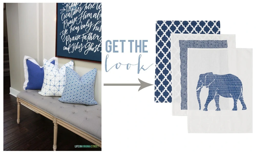 Get the Look - DIY Napkin Pillows - Life On Virginia Street